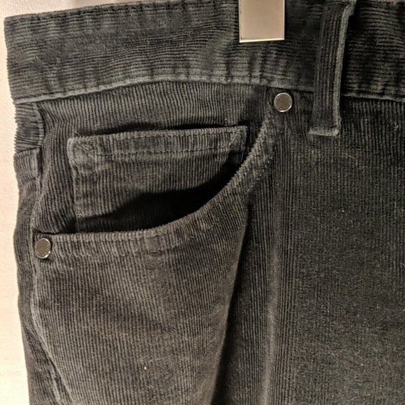 Michael Kors Corduroy Grant Classic Fit Pants Black 40x32 Cotton Men's Graphite - Picture 7 of 13